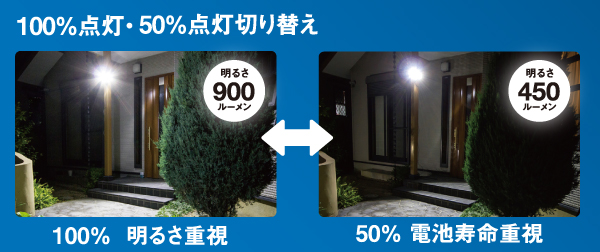 5W×2灯 フリーアーム式LEDソーラーセンサーライト（LED-220L)